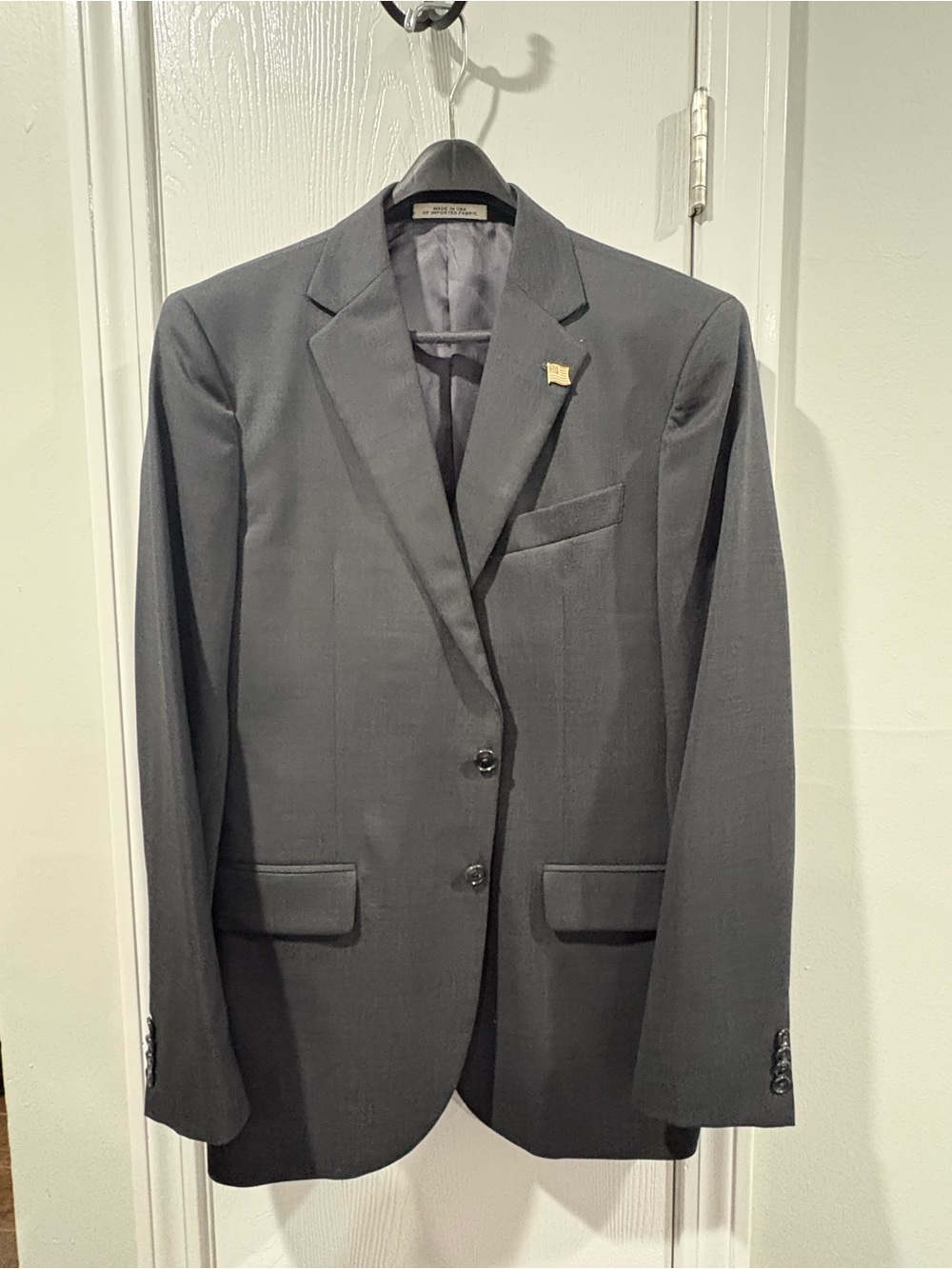 Joseph Abboud Men's Charcoal Two-Button Suit Blazer and Pants